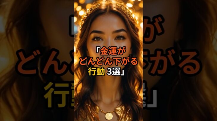【 金運がどんどん下がる行動 3選 】VOICEVOX：青山龍星＃スピリチュアル ＃占い ＃予言 ＃都市伝説  #雑学 ＃タロット ＃タロット占い #潜在意識 #運勢 #引き寄せ #金運アップ
