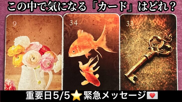 【緊急予報💌重要日5/5⚡️今週あなたに起こる事】ものすごい展開【ルノルマンカードリーディング占い】恐ろしいほど当たる😱