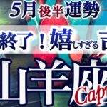 山羊座 5月後半運勢【問題解決！待ってた吉報が飛び込んでくる】成功の秘訣は原点回帰　やぎ座　2025年　５月　タロットリーディング　  capricorn　May