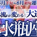 水瓶座 5月下旬～６月初旬【最高の大どんでん返し！豊かさへスイッチ】大興奮！シンクロにもほどがある　　みずがめ座　2025年 ５月 ６月運勢　タロットリーディング　Aquarius　May　June