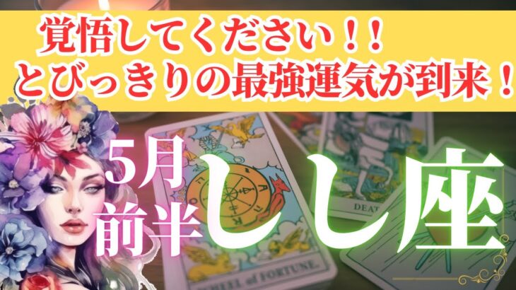【しし座さん🌈2025年5月前半運勢】覚悟してください！！とびっきりの最強運気が到来！【占星術・タロット・オラクルカードで仕事運・恋愛運・引き寄せ法など個人鑑定級リーディング】