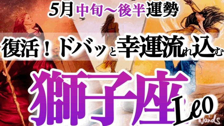獅子座  5月中旬～後半【大転換！望んだ人生をスタートさせるフェーズへ】シンクロだらけで大興奮！　しし座　2025年　５月運勢　タロットリーディング　Leo　May