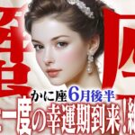【15分でわかる！かに座6月後半】12年に1度の幸運期到来！人気・金運すべてが絶好調の波に乗る【癒しの眠れる占い】