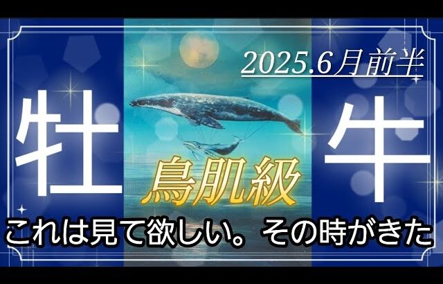 【6月前半🍀】牡牛座さんの運勢🌈鳥肌級⚠✨これは見て欲しいです‼その時がきた💙🩵