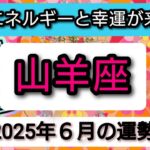 山羊座【2025年６月の運勢】拡大のエネルギーと幸運が来る！💖神秘的メッセージ👑幸せを呼び込む！開運リーディング🌟