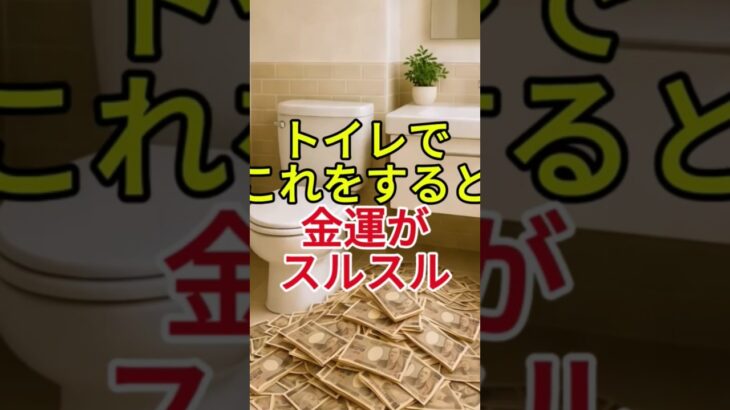 トイレでこれをすると、金運がスルスル入ってくる。