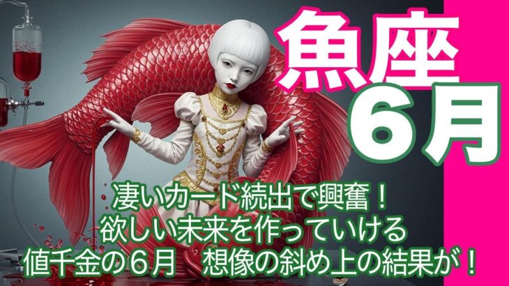 魚座♓️６月＊凄いカード続出で興奮！　欲しい未来を作っていける　値千金の６月　想像の斜め上の結果が！＊魂のリーディング