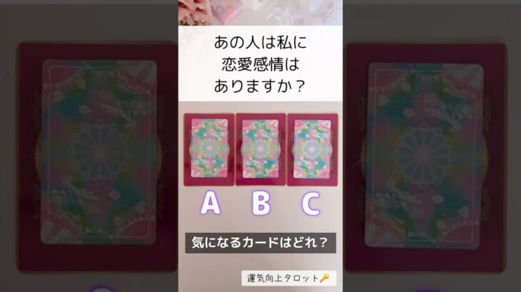 【タロット占い】たまたま見たあなた様へ❣️あの人は私に恋愛感情はありますか？#タロット占い #タロット占い3択 #タロット #占い #オラクルカード #相手の本音