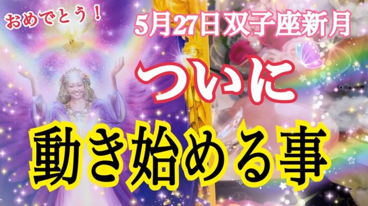 【ついに😳❗️】あなたに動き始める事✨5月27日双子座新月🌑✨鳥肌タロット占い🔮⚡️