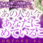 🔮恋愛タロット🌈複雑恋愛・不倫・W不倫・三角関係 etc.好きな人にパートナーがいる方…あの人が今、あなたに求めていること❗お相手の本音・本心🌈これからどうしていきたい❔あの人のあなたに対する超本音💗