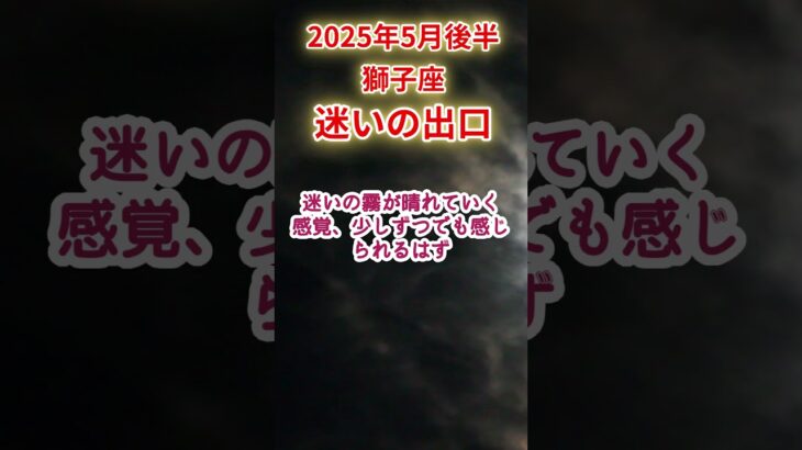 【獅子座】2025年5月後半～6月前半しし座占い #獅子座 #しし座 #shorts