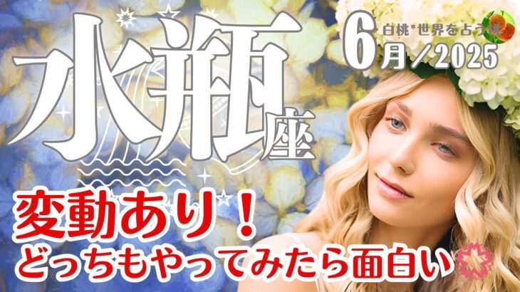 水瓶座♒️2025年6月☆変動あり！どっちもやってみたら面白い💮