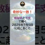 奇妙な一致！数秘術と干支で解く2025年7月5日に起こること #shorts #数秘術 #干支 #占い #運勢 #2025年