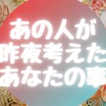 あの人が🌙昨夜🌙考えたあなたの事【🔮ルノルマン＆タロット＆オラクルカードリーディング🔮】（忖度なし）