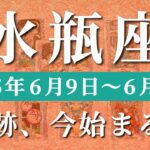 水瓶座 【 みずがめ座 ♒ 】週間リーディング( 2025年 6月9日の週) 新章突入！希望の風が吹き始める✨🔑 水瓶座 タロット占い