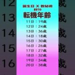 誕生日×数秘術でわかる！前世での転機年齢