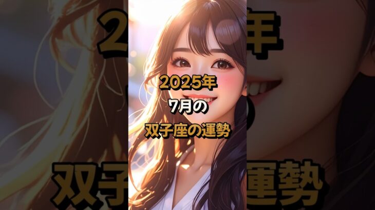 【双子座】2025年7月の双子座 (ふたご座)の運勢 – #星座占い #ふたご座 #双子座 #2025年7月 #占い