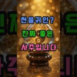 천을귀인? 진짜 좋은 사주입니다 #사주 #행운 #로또 #운세 #2025년 #재물운 #일간 #사주팔자 #연애운 #신년운세 #띠