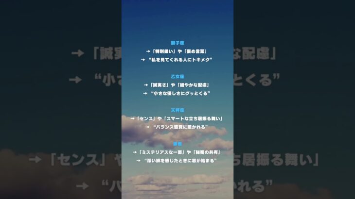 星座別　恋のスイッチが入る瞬間　#恋愛占い  #占い  #星座占い