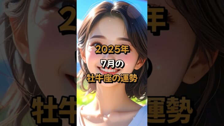 2025年7月の牡牛座 (おうし座)の運勢 – #星座占い #おうし座 #牡牛座座 #2025年7月 #占い