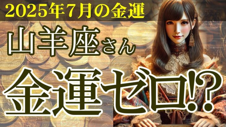 【山羊座】💴2025年7月 やぎ座の金運💹🌟金運ゼロ!? 2025年7月、山羊座のあなたに訪れる劇的逆転の月！👛✨2025年7月の山羊座の金運を中心に、12星座とタロット占いで徹底追及！