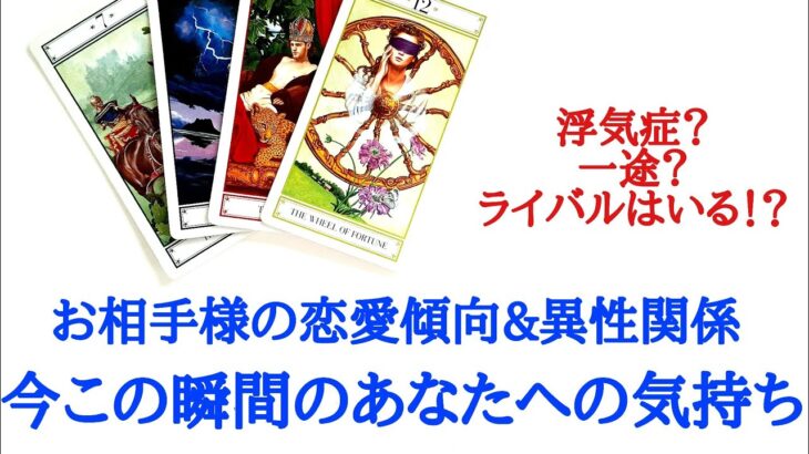 🌹恋愛タロット占い🌹あの人は浮気性？それとも一途？ライバルはいますか？お相手様の恋愛傾向&異性関係とあなたへの気持ち４択