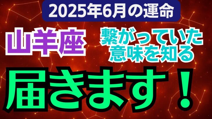 【山羊座】2025年6月のやぎ座総合運🌈やっと受け取る“幸せのサイン”