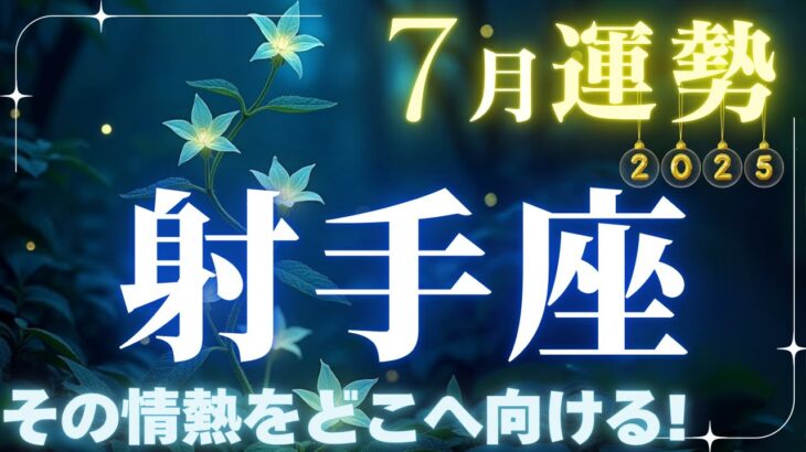 【射手座】7月運勢2025年♐戦略的に「確認し整えること」に集中するとき✨その情熱をどこへ向ける！【射手座7月】