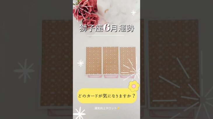 獅子座さん6月は◯◯がくるようです🌸【緊急】全体運金運恋愛運💌#占い #タロット占い #タロット#星座 #星座占い #運命 #獅子座 #しし座 タロット占い無料 #運勢