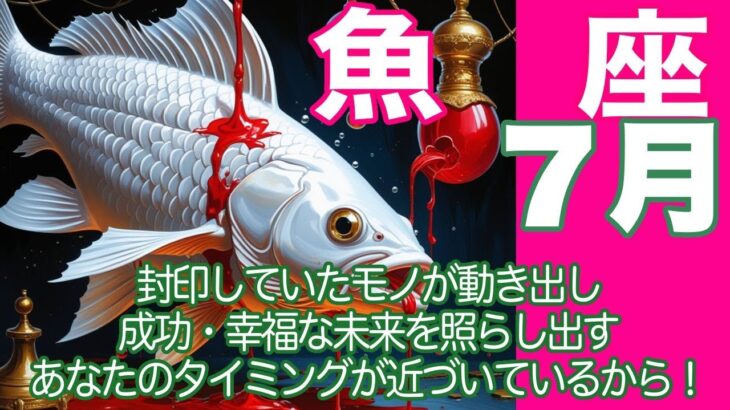 魚座♓️７月＊封印していたモノが動き出し　成功・幸福な未来を照らし出す　あなたのタイミングが近づいているから＊魂のリーディング