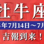 牡牛座 【 おうし座 ♉ 】週間リーディング( 2025年 7月14日の週) 運命が動く！直感で切り開く転換期✨🔑 牡牛座 2025年7月 タロット占い