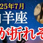 【山羊座】2025年7月 やぎ座の運勢　『心が折れそう』【タロット×占星術】