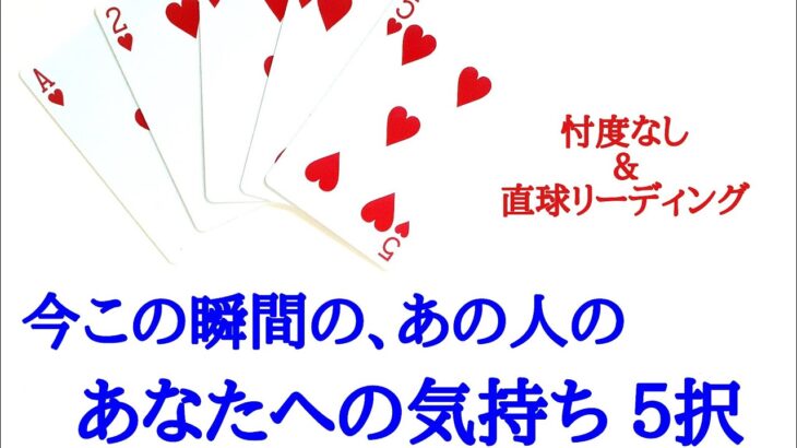 🌹恋愛タロット占い🌹今この瞬間の、あの人のあなたへの気持ち５択 【片思い~復縁の方まで】