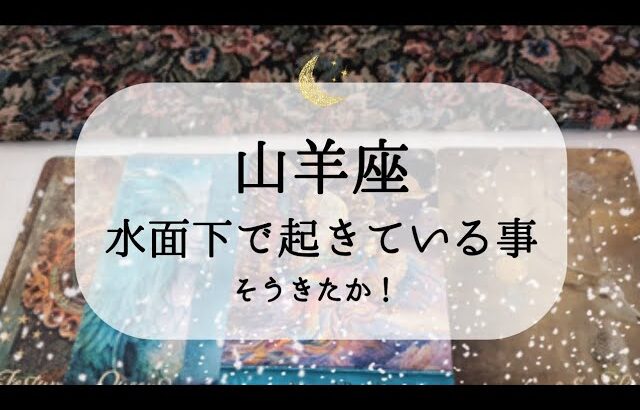 【山羊座】【準備完了】水面下ではすごいことになってます😮