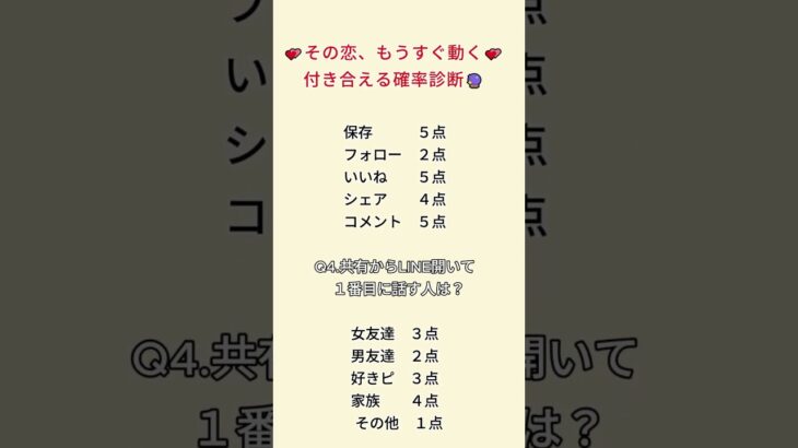 もうすぐ付き合えるかも？診断