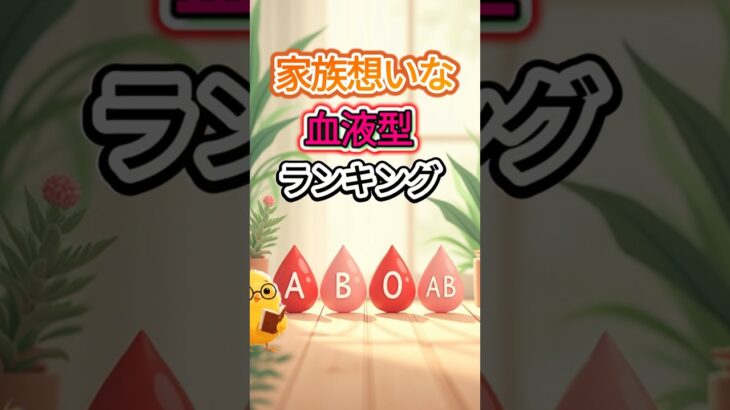 家族想いな血液型ランキング #雑学 #shorts