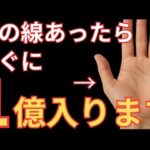 【手相占い】宝くじに当選する人に現れる最強手相！宝くじ3日前に“俵紋”出現→100万円当選した金運ルート【宇宙銀行口座開設】