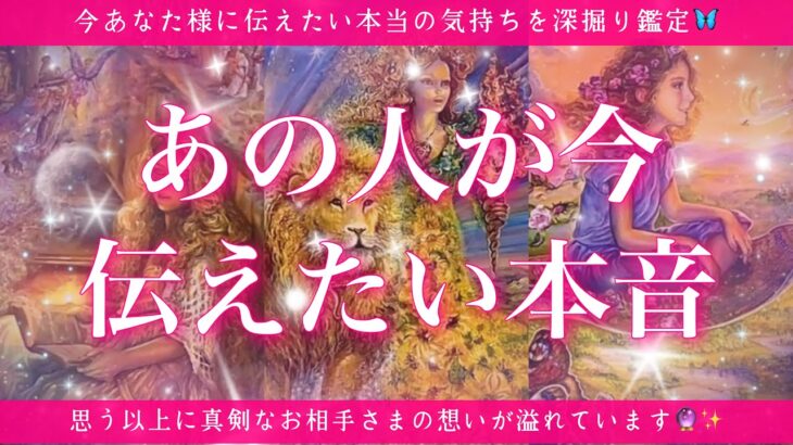 【恋愛💖】あの人が今あなた様に伝えたい本音🔮🦋タロットで深掘りします✨