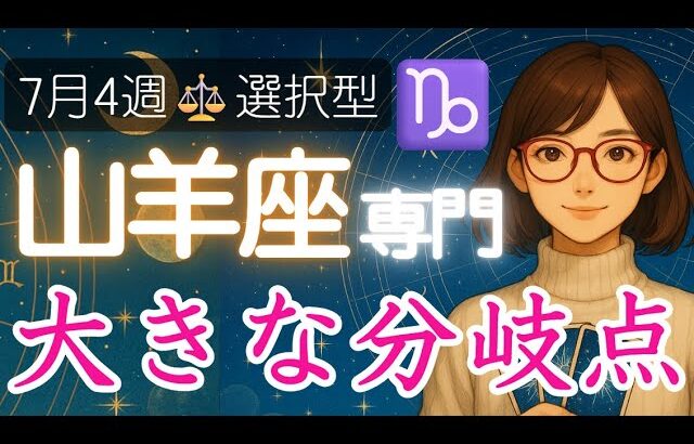 【やぎ座♑️週間占い7月21日～】あなた自身でカードを選ぶ🃏大きな分かれ道となる2枚↔️✨️山羊座の運勢占い 2025年