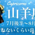 やぎ座♑️2025年7月後半〜8月前半🌝 やぎ座さん！今回絶対見てほしい！！本当に全然違う世界、信じられない吉報が来るかも、すごい応援来てる