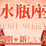 【みずがめ座】8月全体～9月前半まで運勢　やったーー🙌ここ一番の大転換期がやってきます🌈新しい人生、上昇気流に乗って、流れがドンドン変わるとき💎✨【水瓶座 ８月】【水瓶座 ９月】タロットリーディング