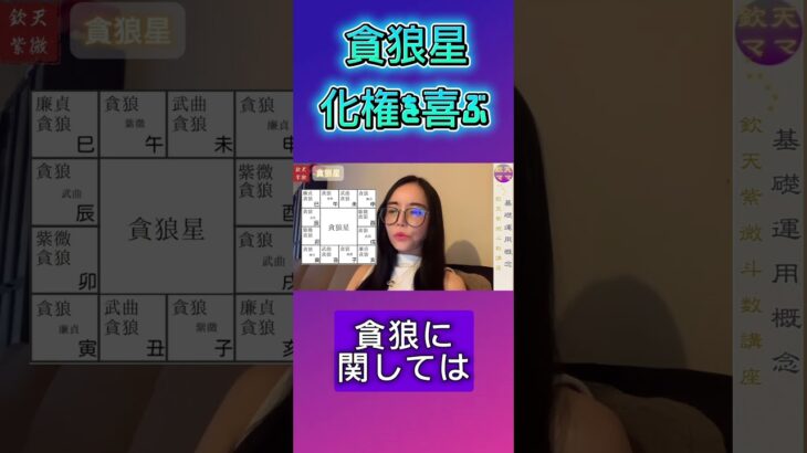 貪狼化権#欽天紫微斗数 #紫微斗数 #貪狼星 #化権#通信講座