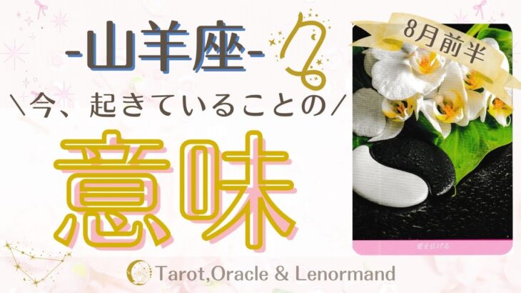 山羊座2025年8月前半🌻　【今、起きていることの意味】　西洋占星術×カードリーデーィング