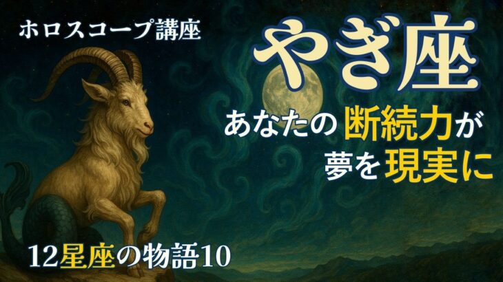 【ホロスコープ講座★12星座の物語 やぎ座】山羊座の物語～あなたの継続力が夢を現実に～ #ホロスコープ #占星術 #山羊座