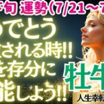 【♉牡牛座さん💖7月中旬運勢】〈前回と打ってかわって神展開😭ツラかった時期終了✋自分を信頼し愛と感謝のエネルギーで幸せを感じていこう💖〉 人生幸転タロットリーディング 占い おうし座 太陽星座・月星座