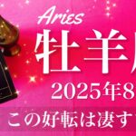 【おひつじ座】2025年8月♈️ おひつじ座さん…ここからものすごい楽になる！確実に味方されてる、もう膿出し切って希望を見つける