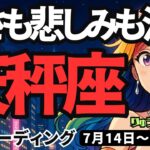 【天秤座】♎️2025年7月14日の週♎️心はいつも明るい。辛さや悲しみも消え、目の前の事に没頭する時。てんびん座。タロットリーディング