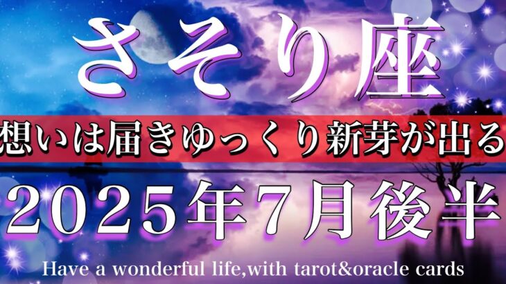 さそり座♏︎2025年7月後半タロットリーディング🌟想いは届きゆっくりと芽生える🧚‍♂️Scorpio tarot reading