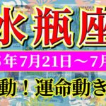 水瓶座 【 みずがめ座 ♒ 】週間リーディング( 2025年 7月21日の週) 急展開！奇跡の合図で楽しみ尽くす週✨🔑 水瓶座 2025年7月 タロット占い