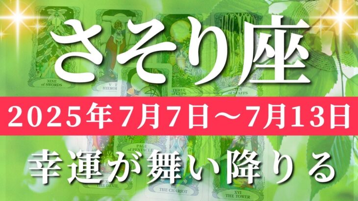 蠍座 【 さそり座 ♏ 】週間リーディング( 2025年 7月7日の週) 奇跡の大転機！幸運が高まるとき✨🔑 蠍座 タロット占い